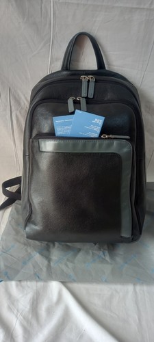 Zaino piquadro nero pelle - zaino,