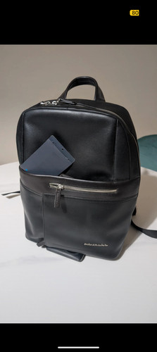 Zaino piquadro nero pelle - zaino,